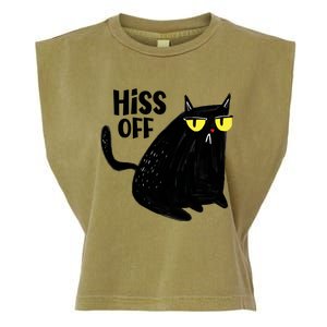 Black Cat Hiss Off For Men Women Meow Cat Gifts Garment-Dyed Women's Muscle Tee