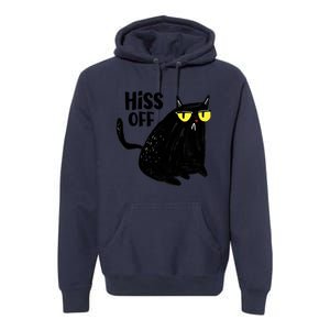 Black Cat Hiss Off For Men Women Meow Cat Gifts Premium Hoodie