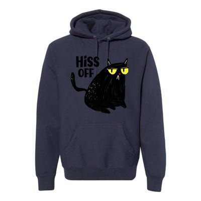 Black Cat Hiss Off For Men Women Meow Cat Gifts Premium Hoodie