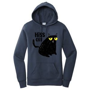 Black Cat Hiss Off For Men Women Meow Cat Gifts Women's Pullover Hoodie