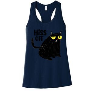 Black Cat Hiss Off For Men Women Meow Cat Gifts Women's Racerback Tank