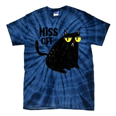 Black Cat Hiss Off For Men Women Meow Cat Gifts Tie-Dye T-Shirt