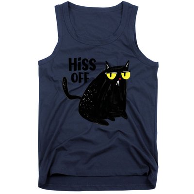 Black Cat Hiss Off For Men Women Meow Cat Gifts Tank Top