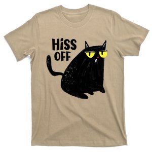 Black Cat Hiss Off For Men Women Meow Cat Gifts T-Shirt