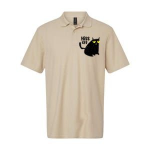 Black Cat Hiss Off For Men Women Meow Cat Gifts Softstyle Adult Sport Polo