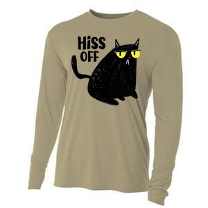 Black Cat Hiss Off For Men Women Meow Cat Gifts Cooling Performance Long Sleeve Crew