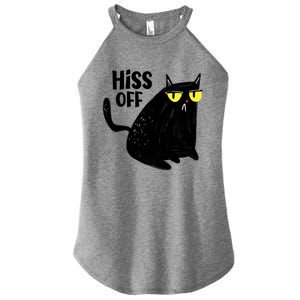 Black Cat Hiss Off For Men Women Meow Cat Gifts Women's Perfect Tri Rocker Tank