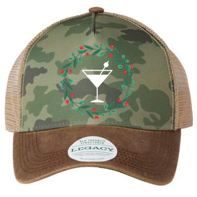 Bartender Christmas Holidays Xmas Martini Cocktail Booze Gift Legacy Tie Dye Trucker Hat