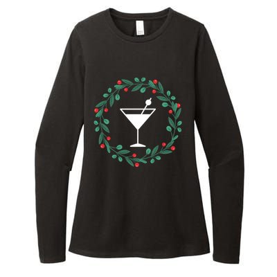 Bartender Christmas Holidays Xmas Martini Cocktail Booze Gift Womens CVC Long Sleeve Shirt