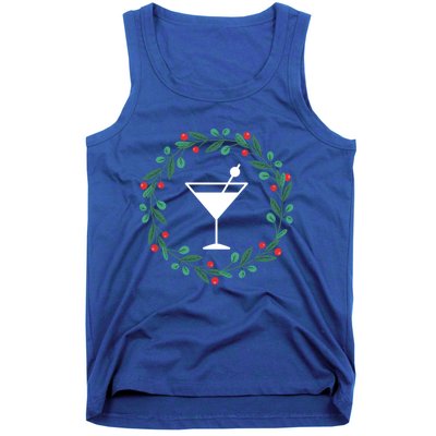 Bartender Christmas Holidays Xmas Martini Cocktail Booze Gift Tank Top