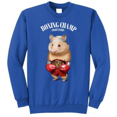 Boxing Champion Hamster Fighter Funny Gift Sweatshirt