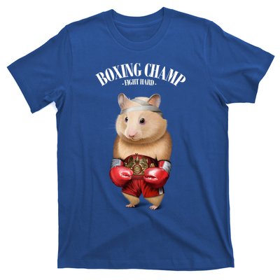 Boxing Champion Hamster Fighter Funny Gift T-Shirt