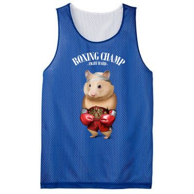 Boxing Champion Hamster Fighter Funny Gift Mesh Reversible Basketball Jersey Tank