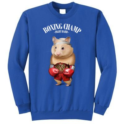 Boxing Champion Hamster Fighter Funny Gift Tall Sweatshirt