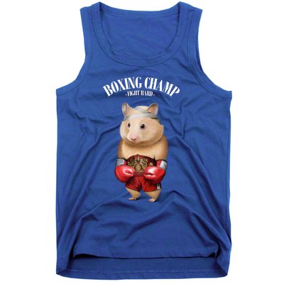 Boxing Champion Hamster Fighter Funny Gift Tank Top