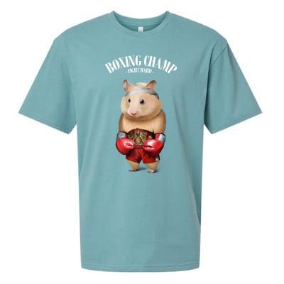 Boxing Champion Hamster Fighter Funny Gift Sueded Cloud Jersey T-Shirt