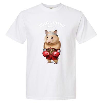 Boxing Champion Hamster Fighter Funny Gift Garment-Dyed Heavyweight T-Shirt