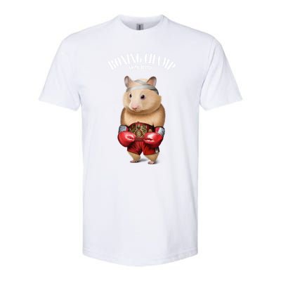 Boxing Champion Hamster Fighter Funny Gift Softstyle® CVC T-Shirt