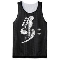 Bass Cleff Headstock Bassist Bass Guitar Musician Music Mesh Reversible Basketball Jersey Tank