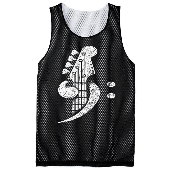 Bass Cleff Headstock Bassist Bass Guitar Musician Music Mesh Reversible Basketball Jersey Tank