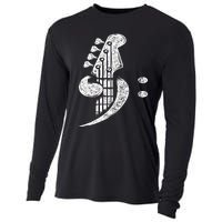 Bass Cleff Headstock Bassist Bass Guitar Musician Music Cooling Performance Long Sleeve Crew