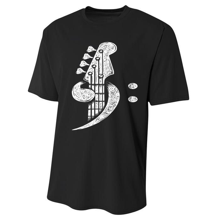 Bass Cleff Headstock Bassist Bass Guitar Musician Music Performance Sprint T-Shirt