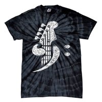 Bass Cleff Headstock Bassist Bass Guitar Musician Music Tie-Dye T-Shirt