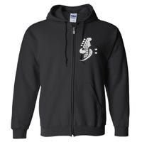 Bass Cleff Headstock Bassist Bass Guitar Musician Music Full Zip Hoodie