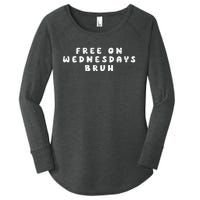 Biden Campaign Hawks ‘Free On Wednesdays’ Bruh Fanny Women's Perfect Tri Tunic Long Sleeve Shirt