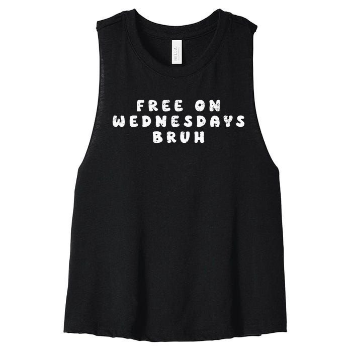 Biden Campaign Hawks ‘Free On Wednesdays’ Bruh Fanny Women's Racerback Cropped Tank