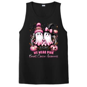 Breast Cancer Halloween In October We Wear Pin.K Ghost Witch Awareness Gift PosiCharge Competitor Tank