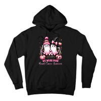 Breast Cancer Halloween In October We Wear Pin.K Ghost Witch Awareness Gift Tall Hoodie