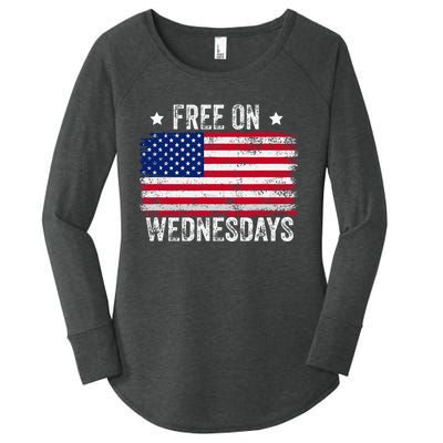 Biden Campaign Hawks ‘Free On Wednesdays Women's Perfect Tri Tunic Long Sleeve Shirt