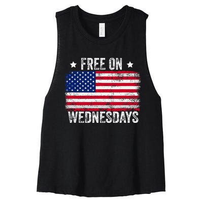 Biden Campaign Hawks ‘Free On Wednesdays Women's Racerback Cropped Tank