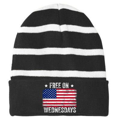 Biden Campaign Hawks ‘Free On Wednesdays Striped Beanie with Solid Band