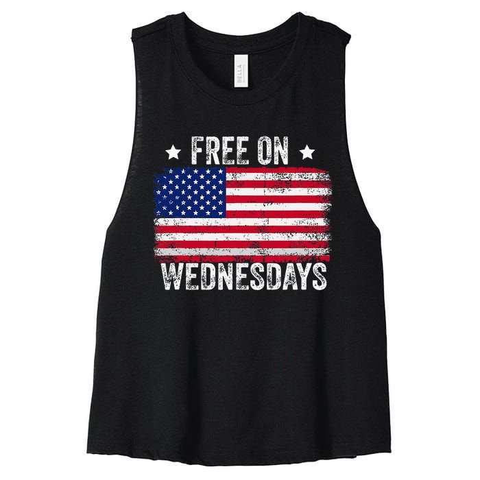 Biden Campaign Hawks ‘Free On Wednesdays’ Women's Racerback Cropped Tank