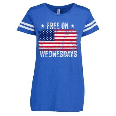 Biden Campaign Hawks ‘Free On Wednesdays’ Enza Ladies Jersey Football T-Shirt