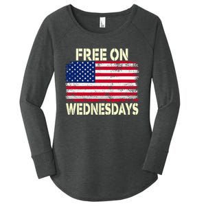 Biden Campaign Hawks ‘Free On Wednesdays’ Women's Perfect Tri Tunic Long Sleeve Shirt