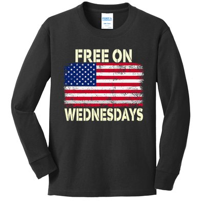 Biden Campaign Hawks ‘Free On Wednesdays’ Kids Long Sleeve Shirt