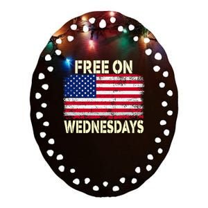 Biden Campaign Hawks ‘Free On Wednesdays’ Ceramic Oval Ornament