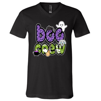 Boo Crew Halloween Spooky Fun V-Neck T-Shirt