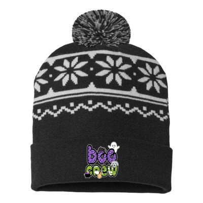 Boo Crew Halloween Spooky Fun USA-Made Snowflake Beanie