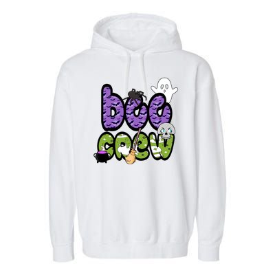 Boo Crew Halloween Spooky Fun Garment-Dyed Fleece Hoodie