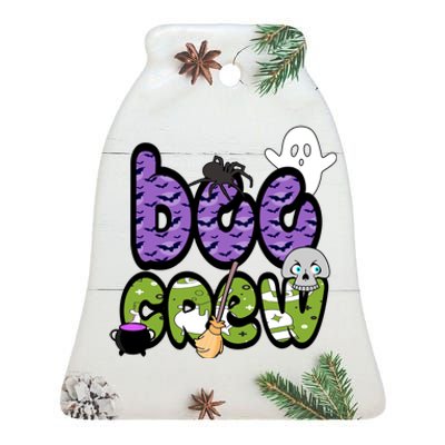 Boo Crew Halloween Spooky Fun Ceramic Bell Ornament