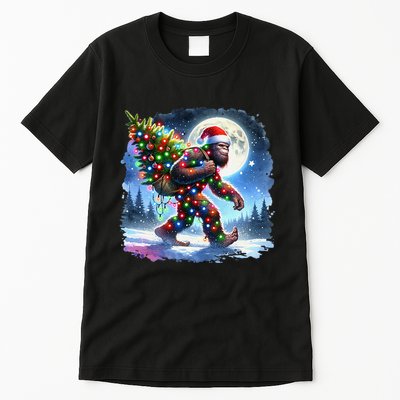 Bigfoot Christmas Holiday Sasquatch Xmas Tall T-Shirt