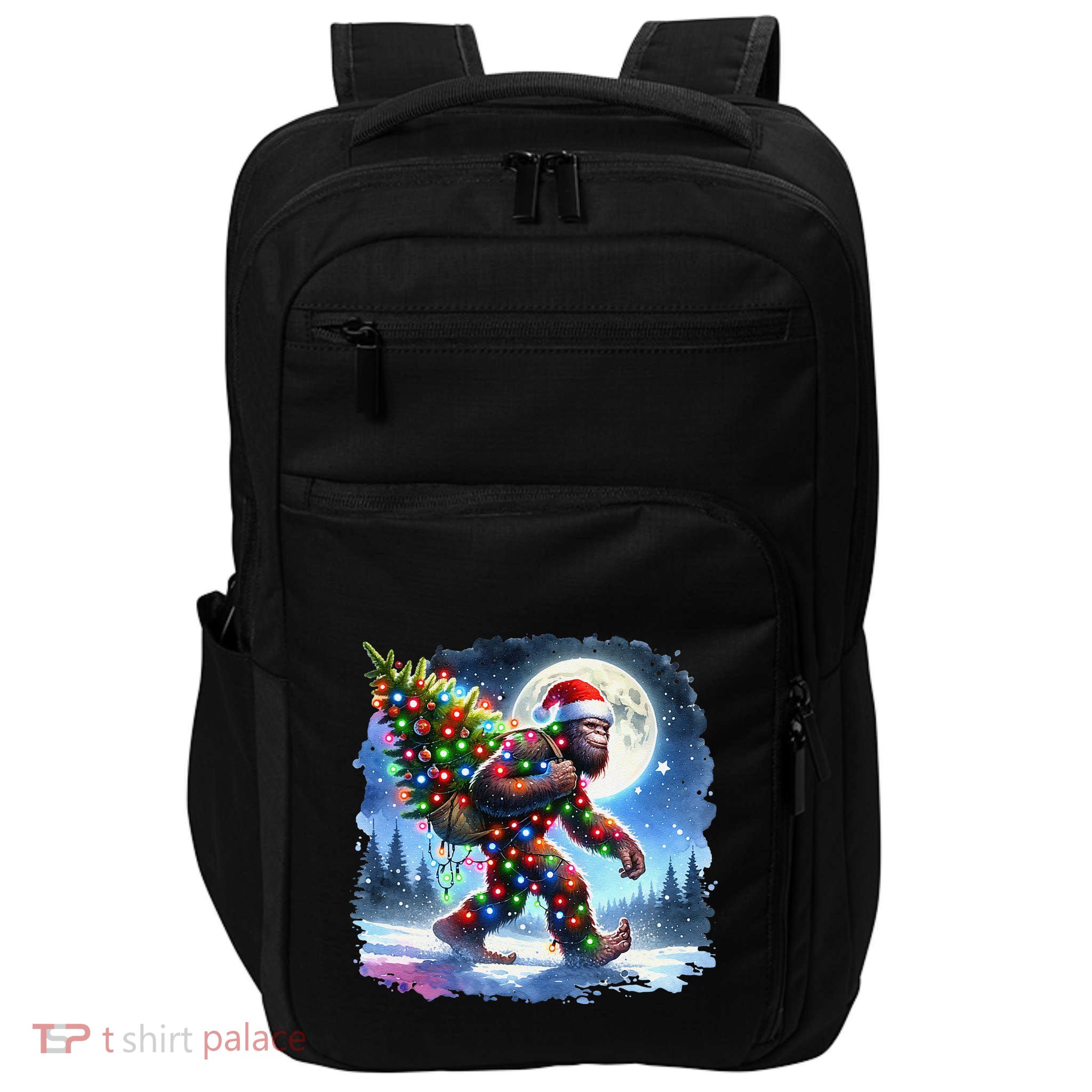 Bigfoot Christmas Holiday Sasquatch Xmas Impact Tech Backpack