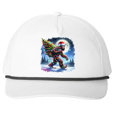 Bigfoot Christmas Holiday Sasquatch Xmas Snapback Five-Panel Rope Hat