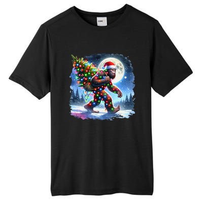 Bigfoot Christmas Holiday Sasquatch Xmas Tall Fusion ChromaSoft Performance T-Shirt