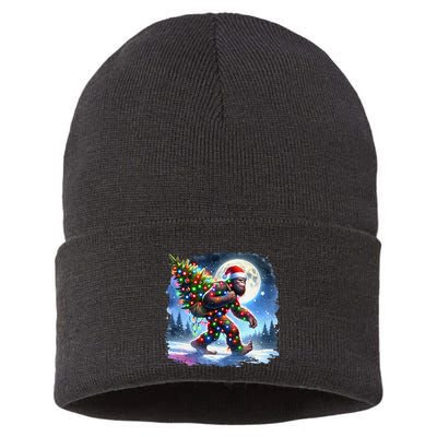 Bigfoot Christmas Holiday Sasquatch Xmas Sustainable Knit Beanie