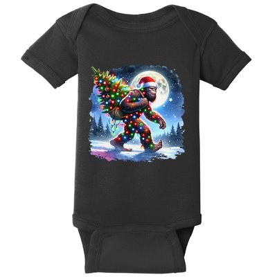 Bigfoot Christmas Holiday Sasquatch Xmas Baby Bodysuit